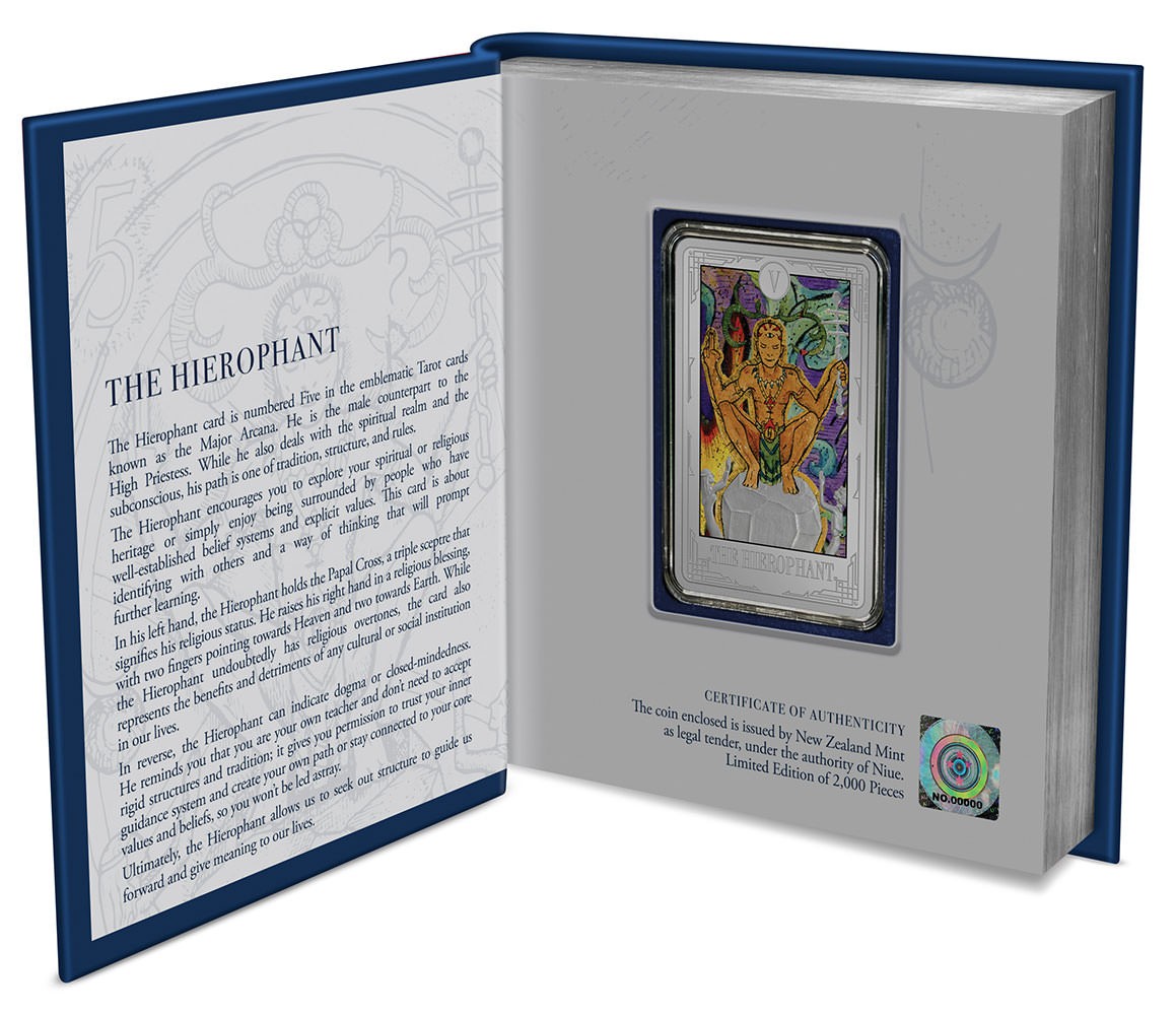 The Hierophant 1oz Silver Coin- Prototype Shown