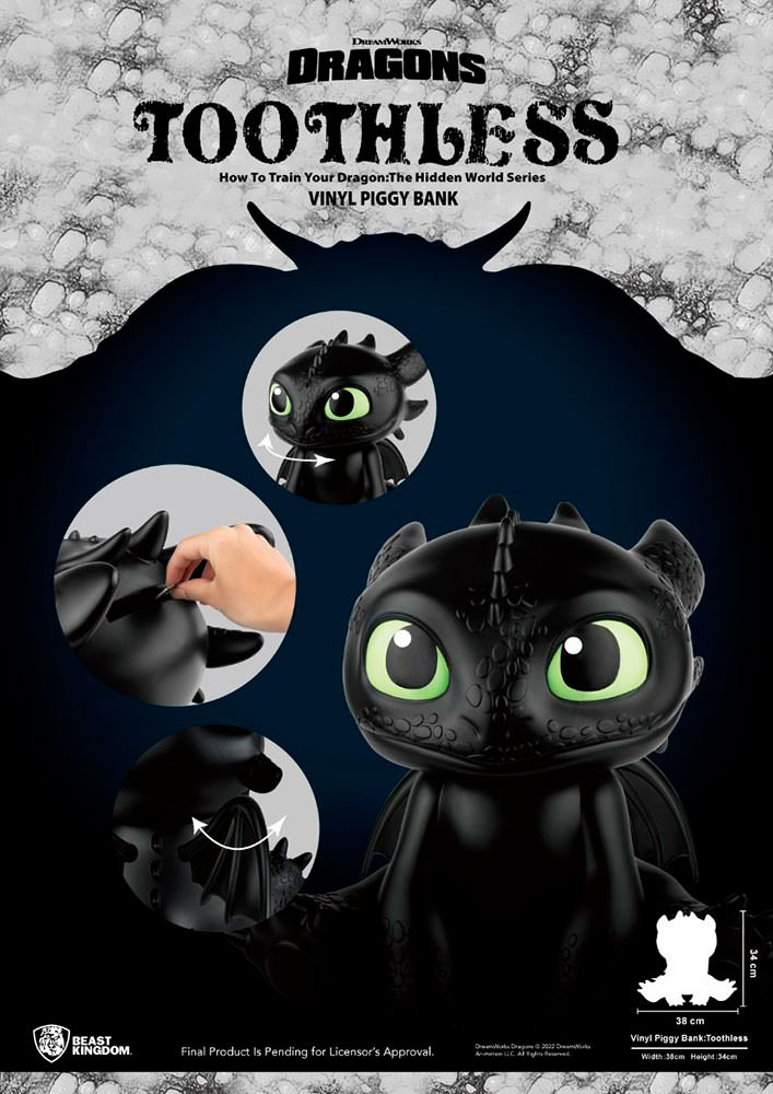 Toothless Vinyl Piggy Bank by Beast Kingdom | Sideshow Collectibles