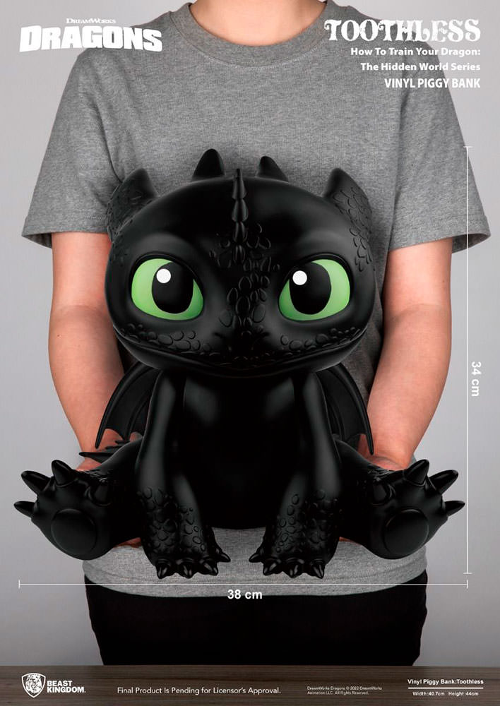 Toothless Vinyl Piggy Bank (Prototype Shown) View 6