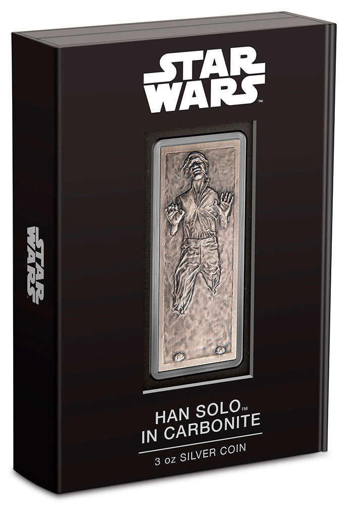 Han Solo in Carbonite 3oz Silver Coin