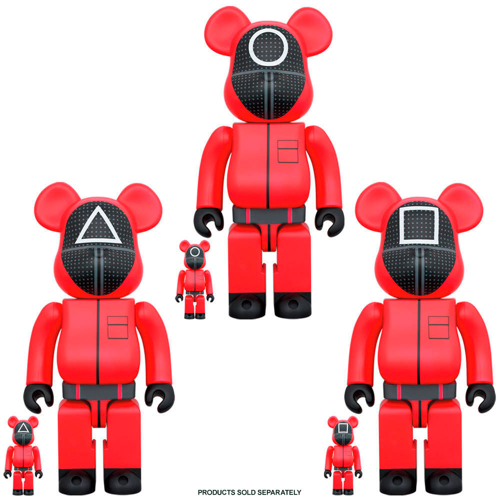 Be@rbrick Squid Game Guard (Circle) 100% & 400% Bearbrick Set by Medicom Toy