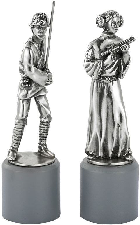 Luke & Leia King & Queen Chess Piece Pair