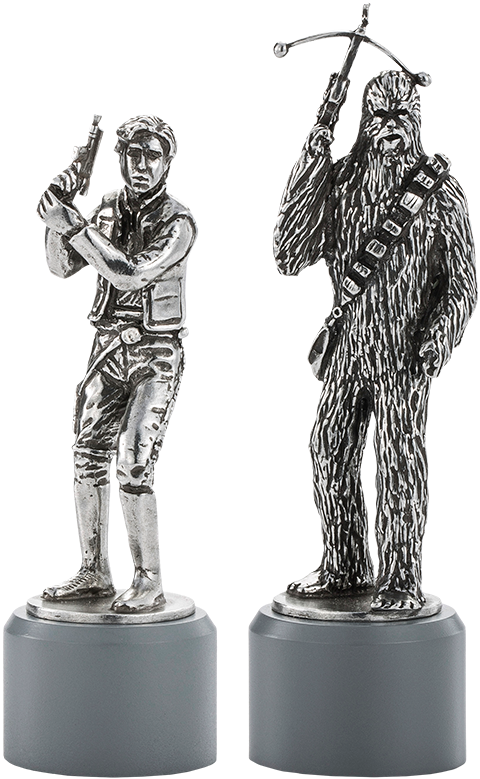 Han Solo & Chewbacca Bishop Chess Piece Pair