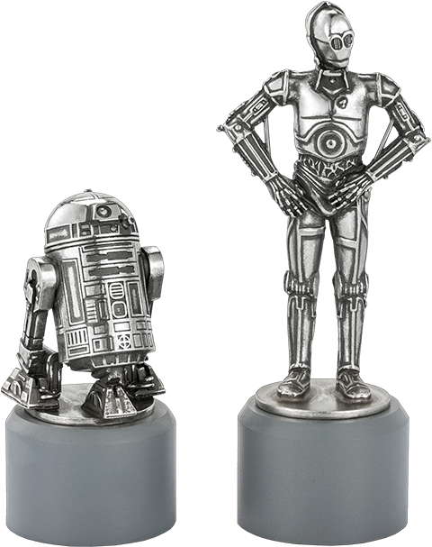 R2-D2 & C-3PO Knight Chess Piece Pair