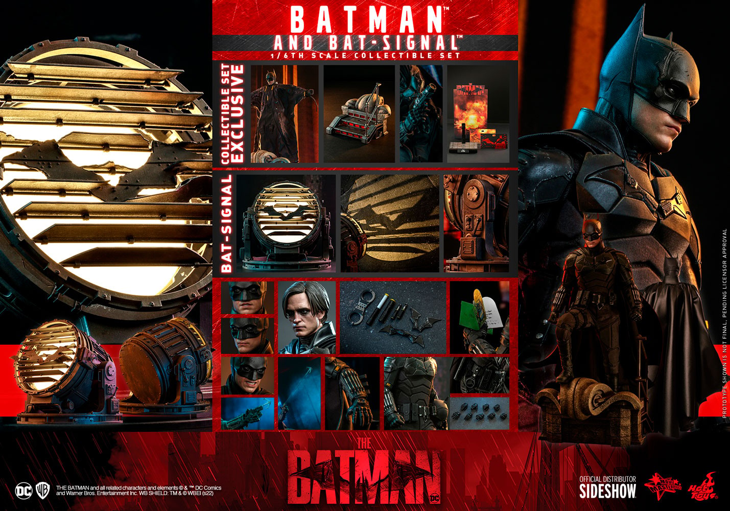 Batman and Bat-Signal Collectible Set by Hot Toys | Sideshow Collectibles