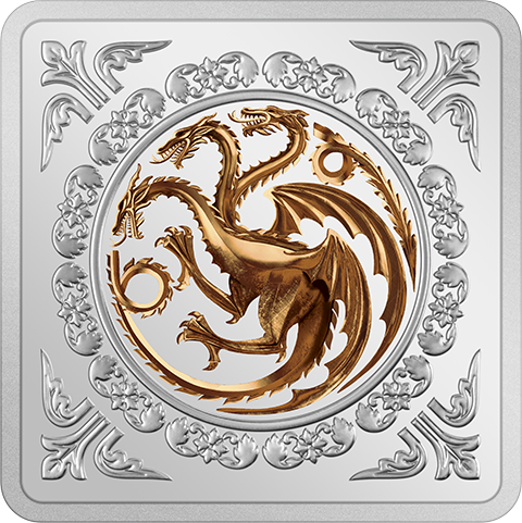 Targaryen Sigil 1oz Silver Medallion (Prototype Shown) View 8