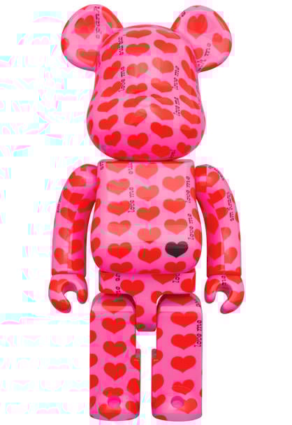 Be@rbrick Pink Heart 100％ and 400% Set- Prototype Shown