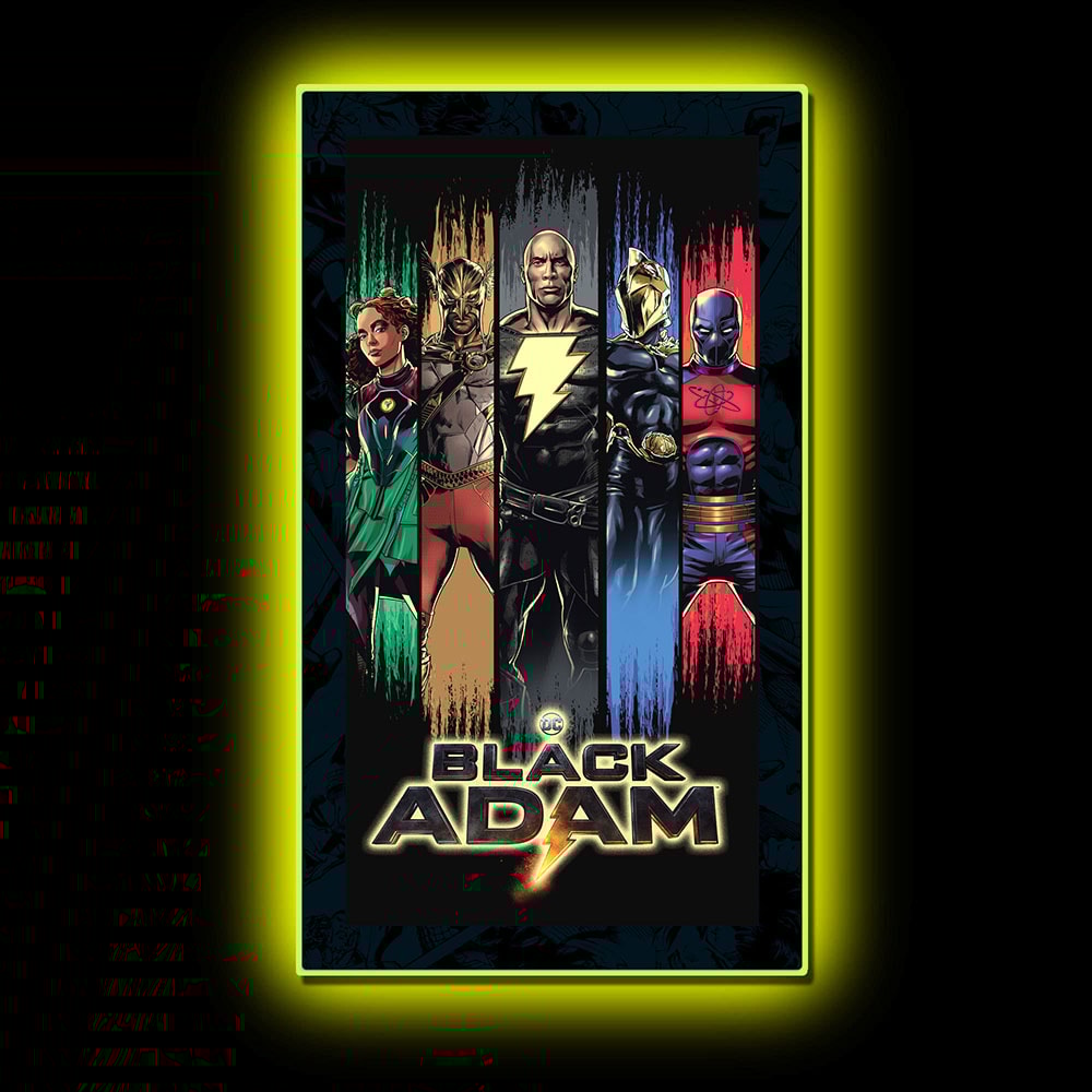 Black Adam Group (1) LED Mini-Poster Light- Prototype Shown