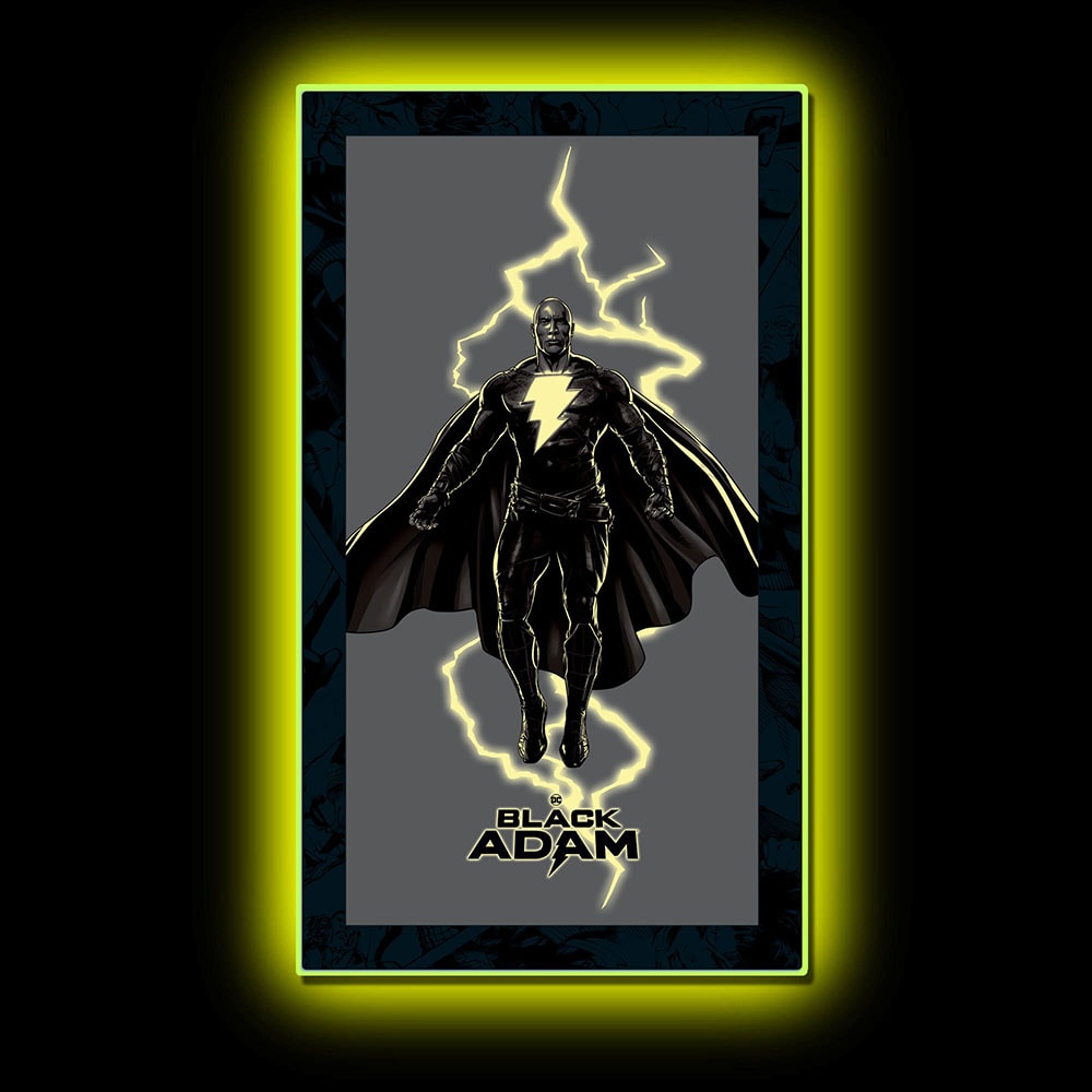Black Adam Aka Dwayne Johnson (1) LED Mini-Poster Light- Prototype Shown