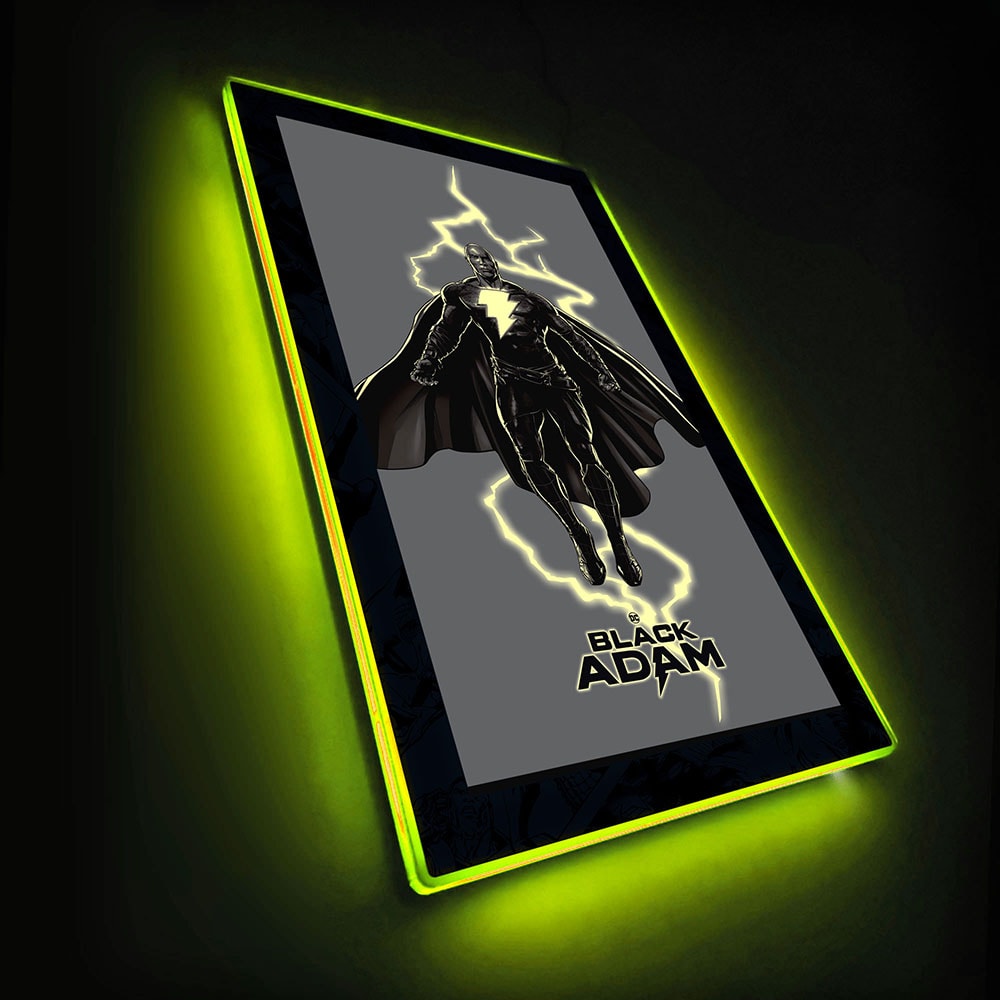 Black Adam Aka Dwayne Johnson (1) LED Mini-Poster Light- Prototype Shown