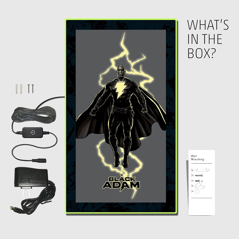Black Adam Aka Dwayne Johnson (1) LED Mini-Poster Light- Prototype Shown