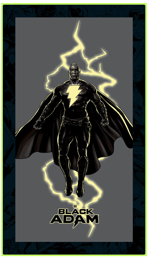 Black Adam Aka Dwayne Johnson (1) LED Mini-Poster Light- Prototype Shown