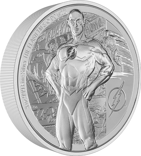 The Flash 3oz Silver Coin- Prototype Shown