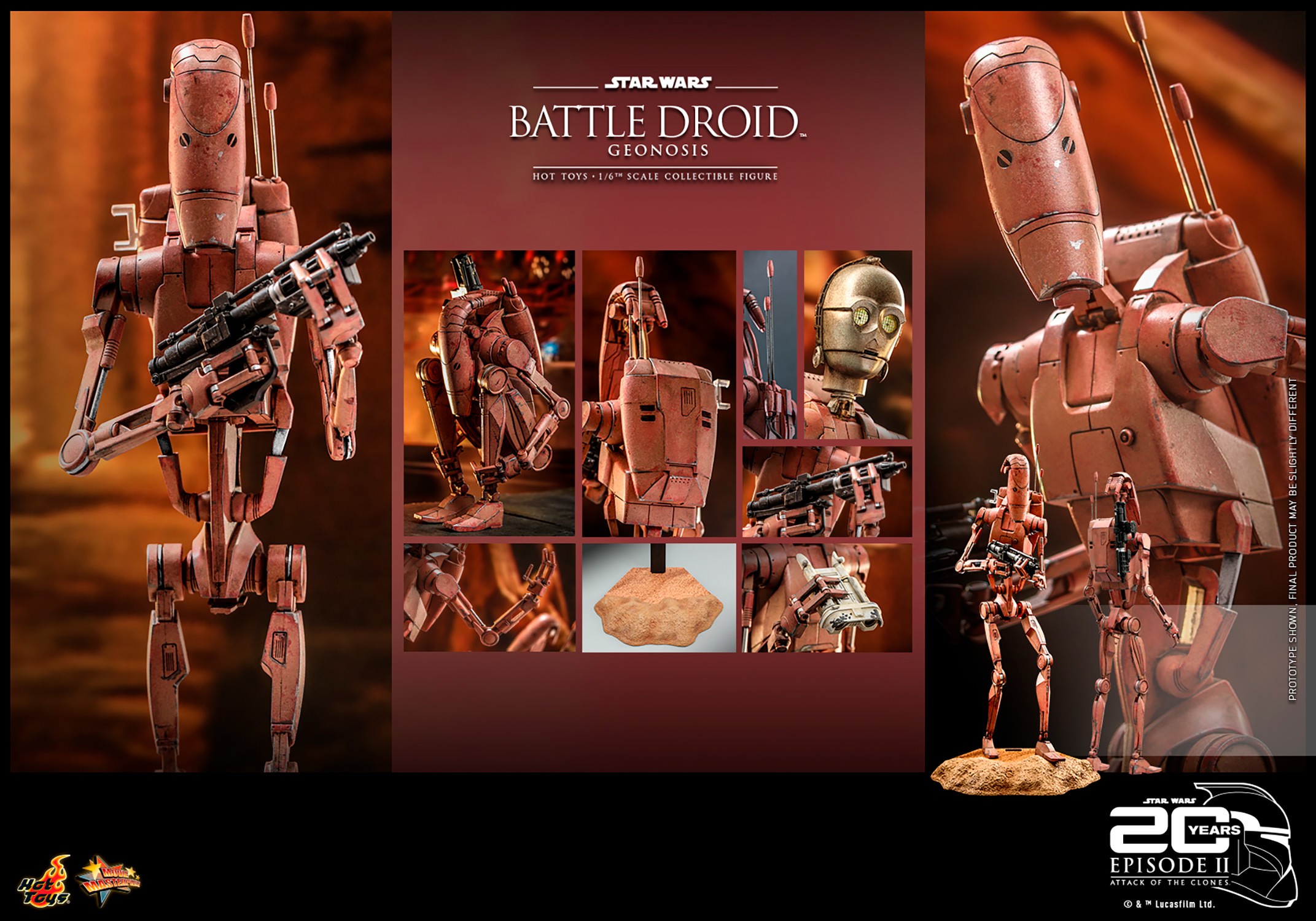 Battle Droid Geonosis Sixth Scale Figure by Hot Toys Sideshow