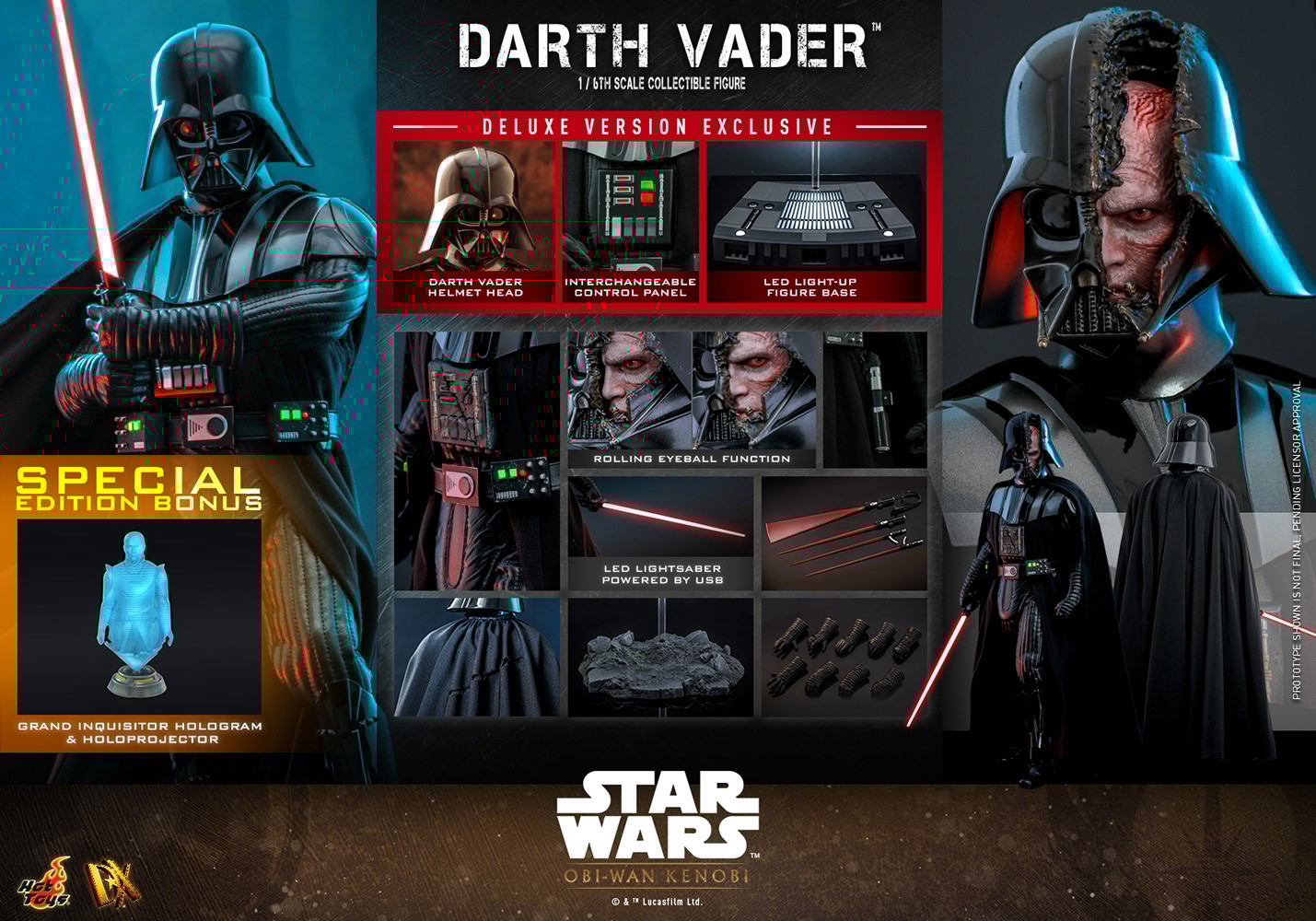 Darth Vader (Deluxe Version) (Special Edition) Exclusive Edition (Prototype Shown) View 23