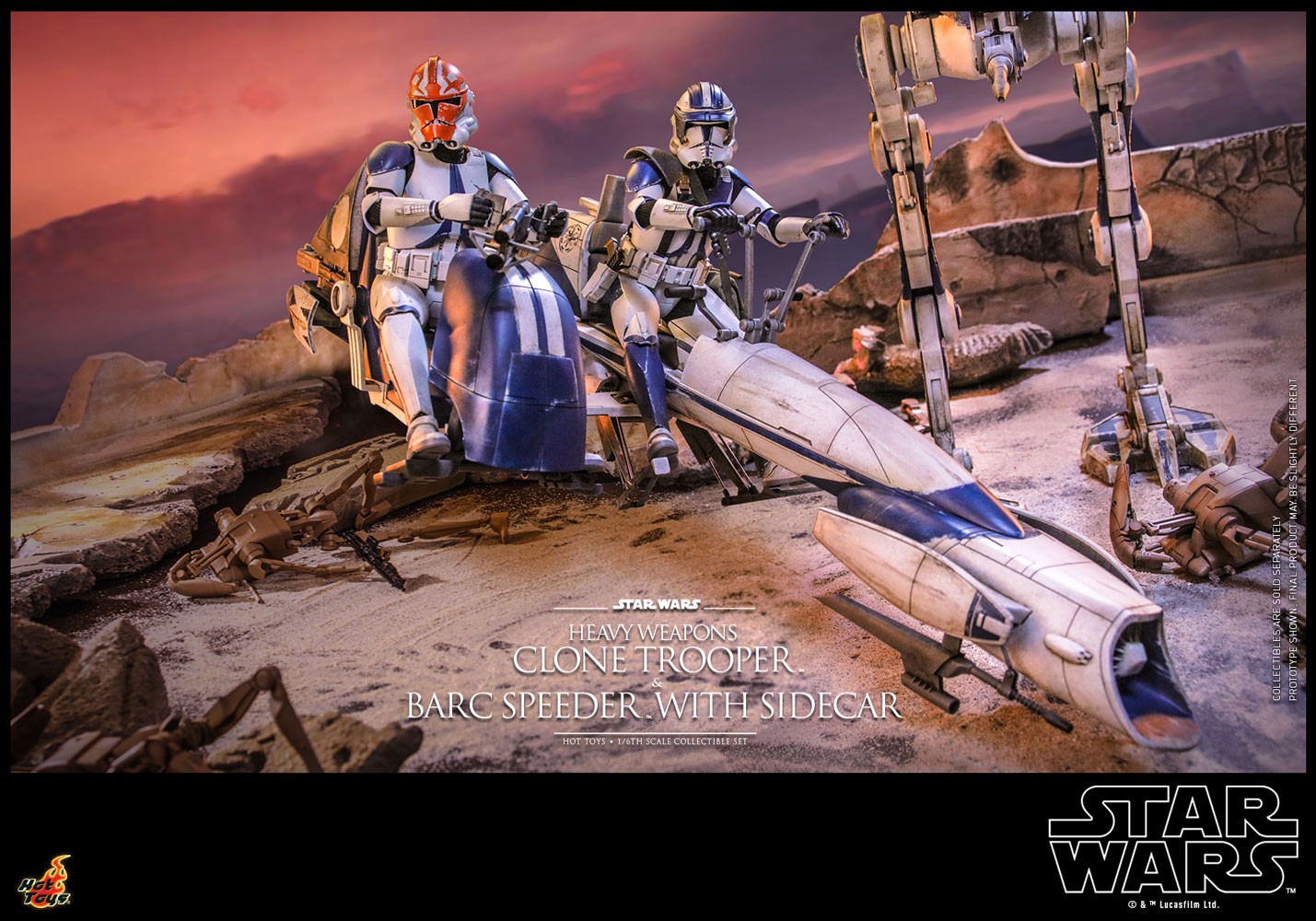 Heavy Weapons Clone Trooper and BARC Speeder with Sidecar Heavy Weapons Clone Trooper and BARC Speeder with Sidecar