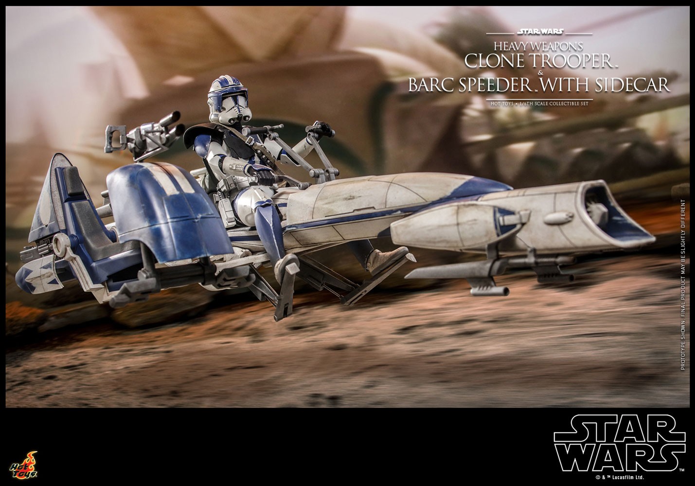 Heavy Weapons Clone Trooper and BARC Speeder with Sidecar Heavy Weapons Clone Trooper and BARC Speeder with Sidecar