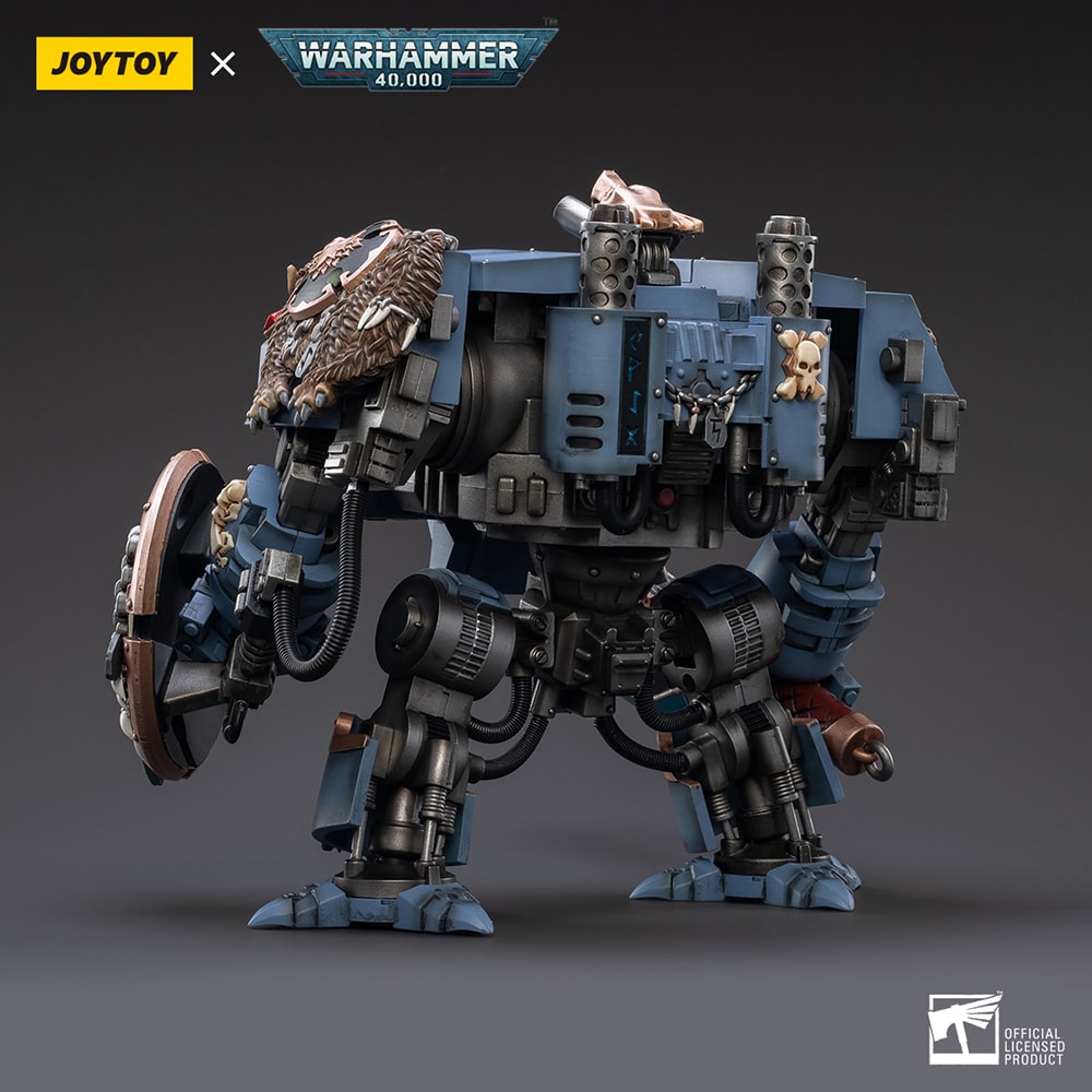Figurine JoyToy Warhammer 40K Space Wolves Venerable Dreadnought Brother Hvor 1/18