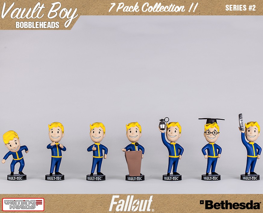 Vault Boy 111 Bobbleheads 7 Pack- Prototype Shown