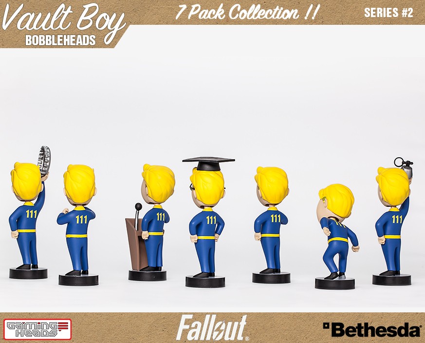 Vault Boy 111 Bobbleheads 7 Pack- Prototype Shown