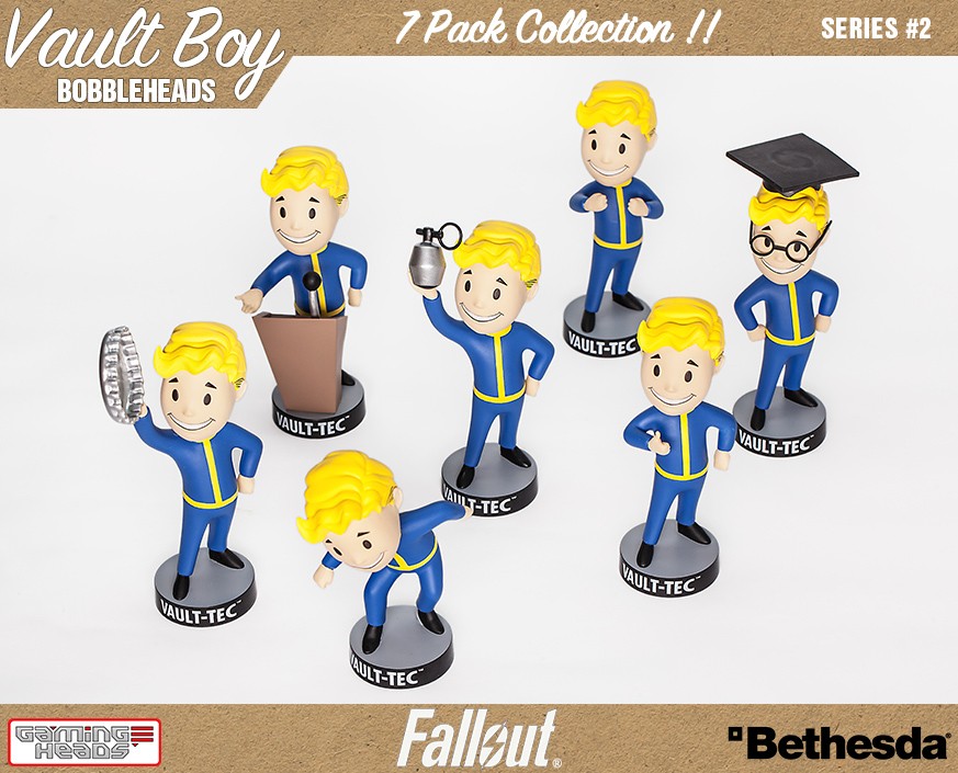 Vault Boy 111 Bobbleheads 7 Pack- Prototype Shown