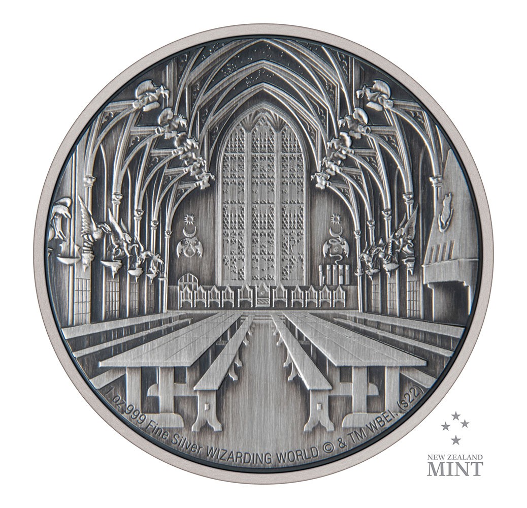 Hogwarts Great Hall 1oz Silver Coin- Prototype Shown