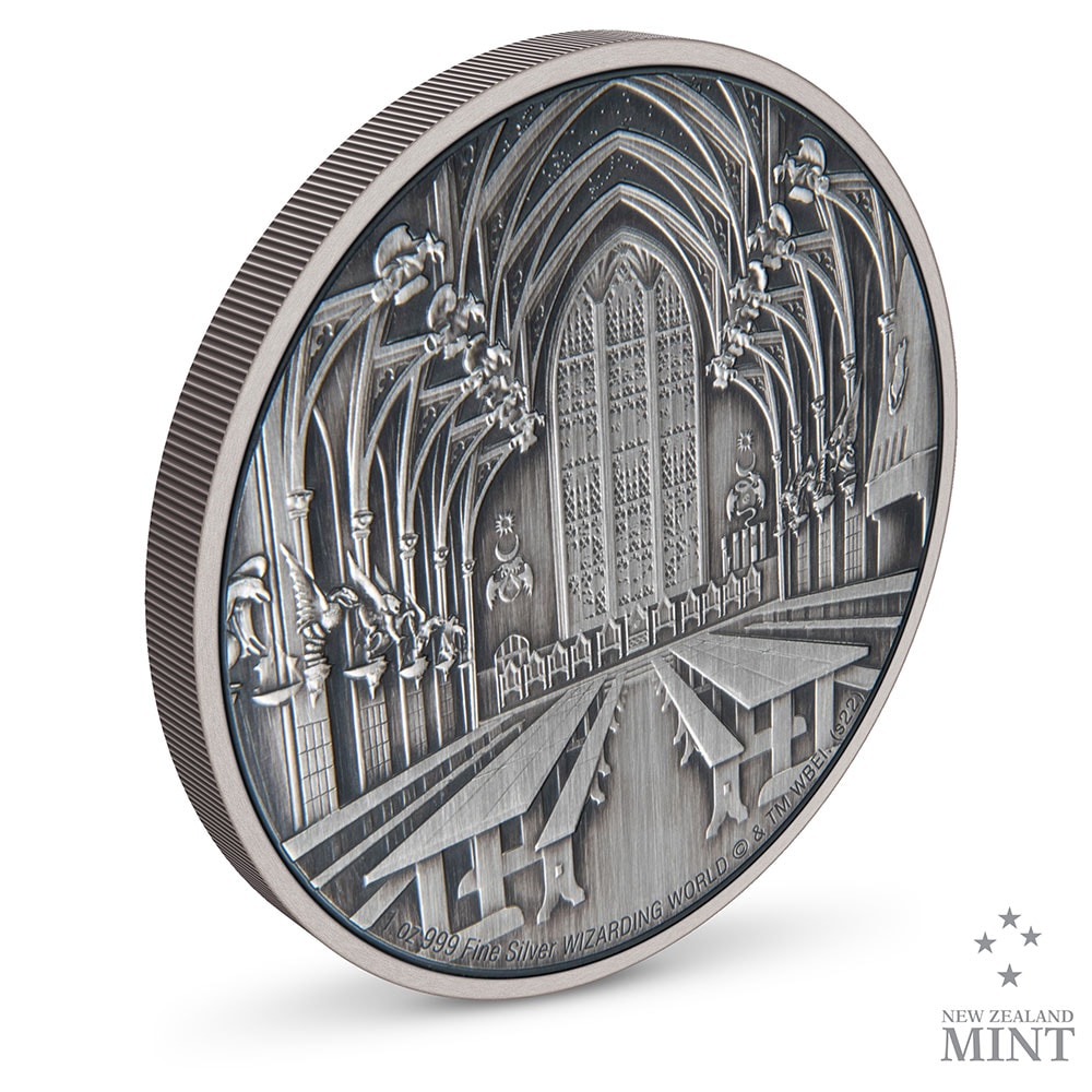 Hogwarts Great Hall 1oz Silver Coin- Prototype Shown