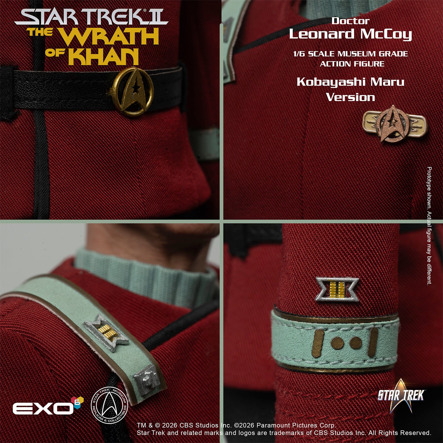 Star Trek Dr. Leonard McCoy (Kobayashi Maru Version) Sixth Scale Figure  Collector Edition (Prototype Shown) View 6