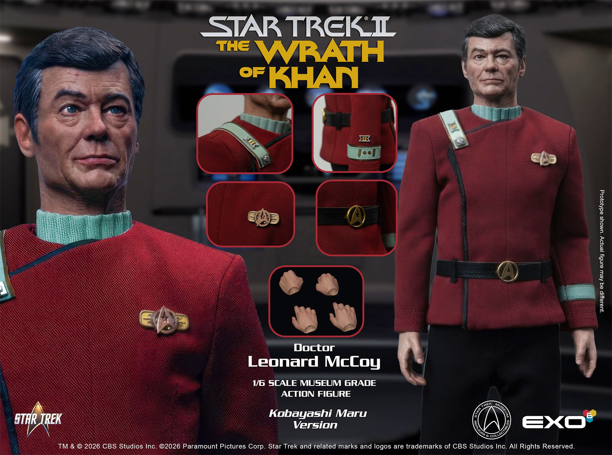 Star Trek Dr. Leonard McCoy (Kobayashi Maru Version) Sixth Scale Figure  Collector Edition (Prototype Shown) View 7