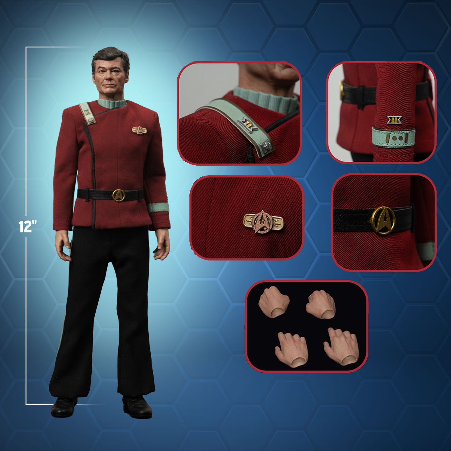 Star Trek Dr. Leonard McCoy (Kobayashi Maru Version) Sixth Scale Figure  Collector Edition (Prototype Shown) View 2