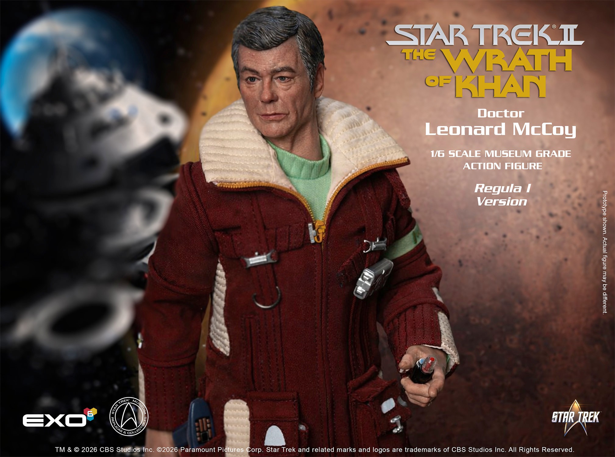Star Trek Dr. Leonard McCoy (Regula I Version) Sixth Scale Figure  (Prototype Shown) View 1