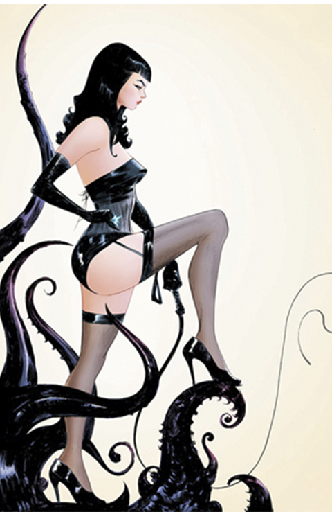 Bettie Page: The Curse of the Banshee - Jae Lee Metal Cover- Prototype Shown
