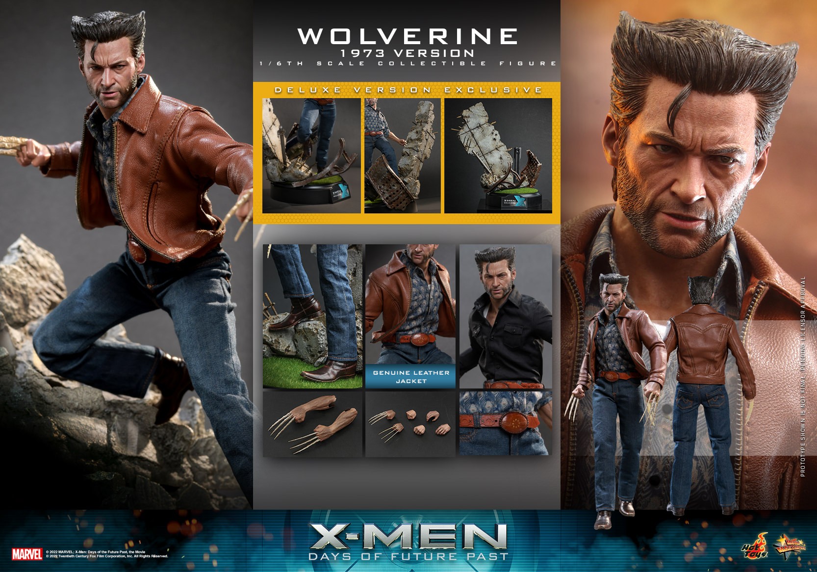 Marvel Wolverine (1973 Version) (Deluxe Version) Sixth Scale Figure  (Prototype Shown) View 17