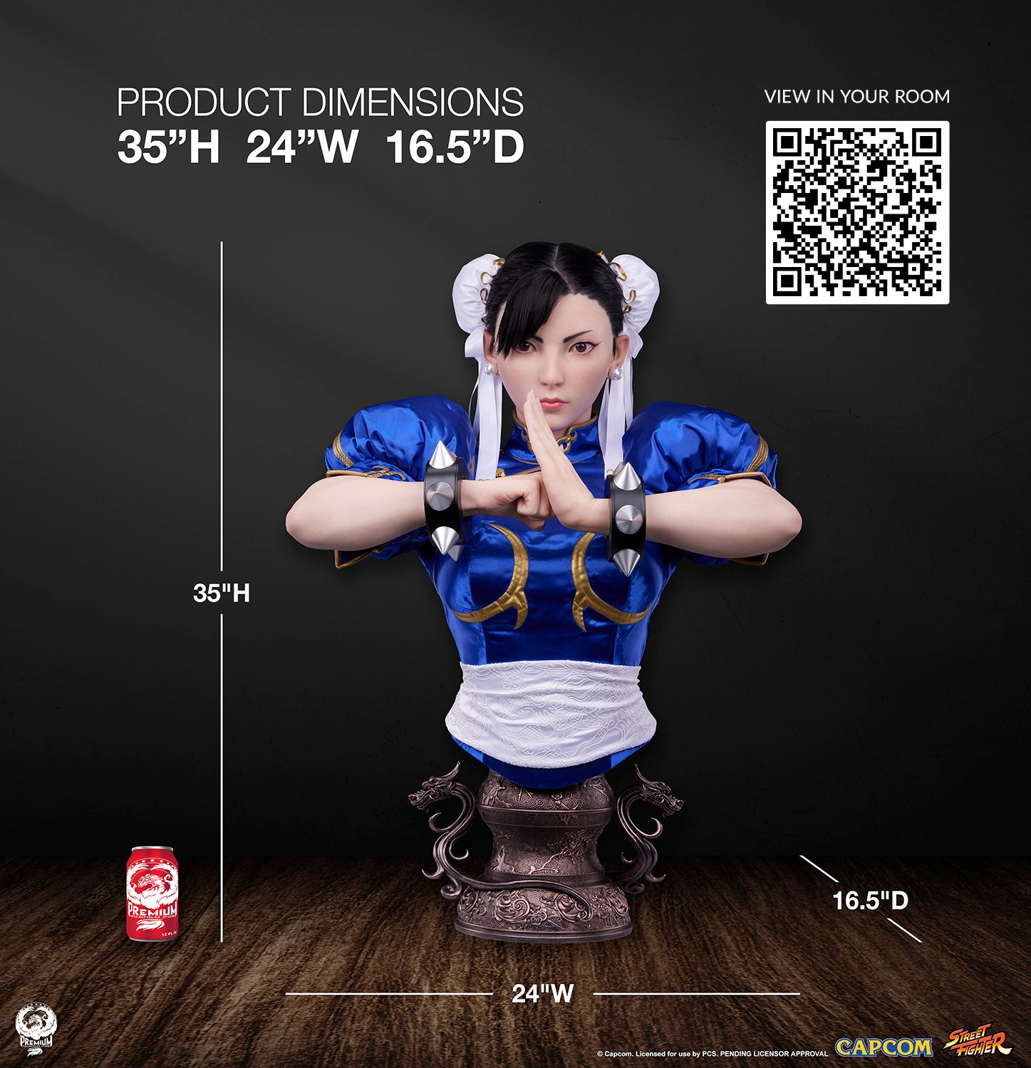 Street Fighter Chun-Li Life-Size Bust  (Prototype Shown) View 2