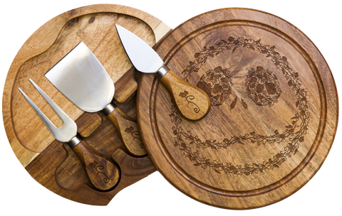 Jack Skellington Acacia Brie Cheese Cutting Board and Tool Set- Prototype Shown
