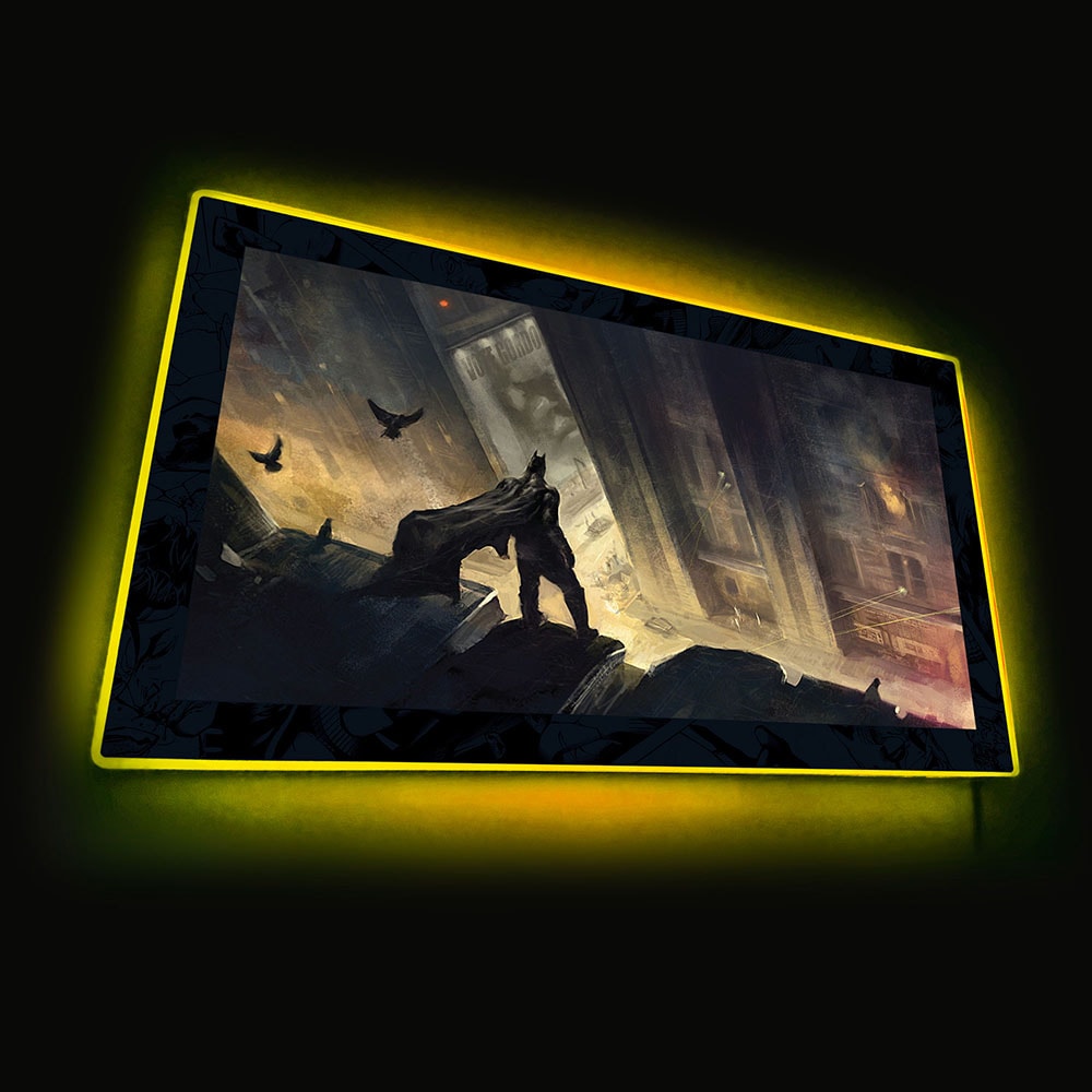 Batman Gotham City Rooftop LED Mini-Poster Light- Prototype Shown