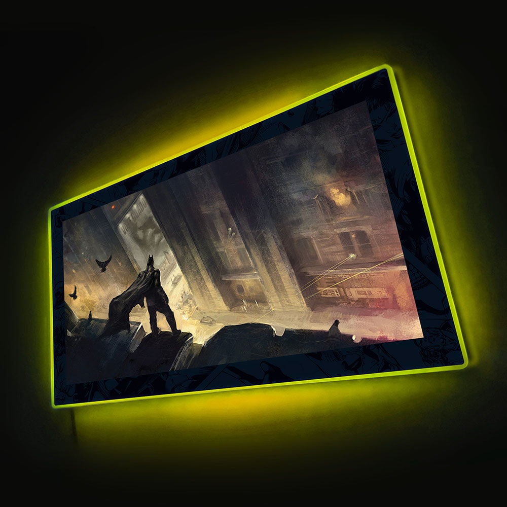 Batman Gotham City Rooftop LED Mini-Poster Light- Prototype Shown