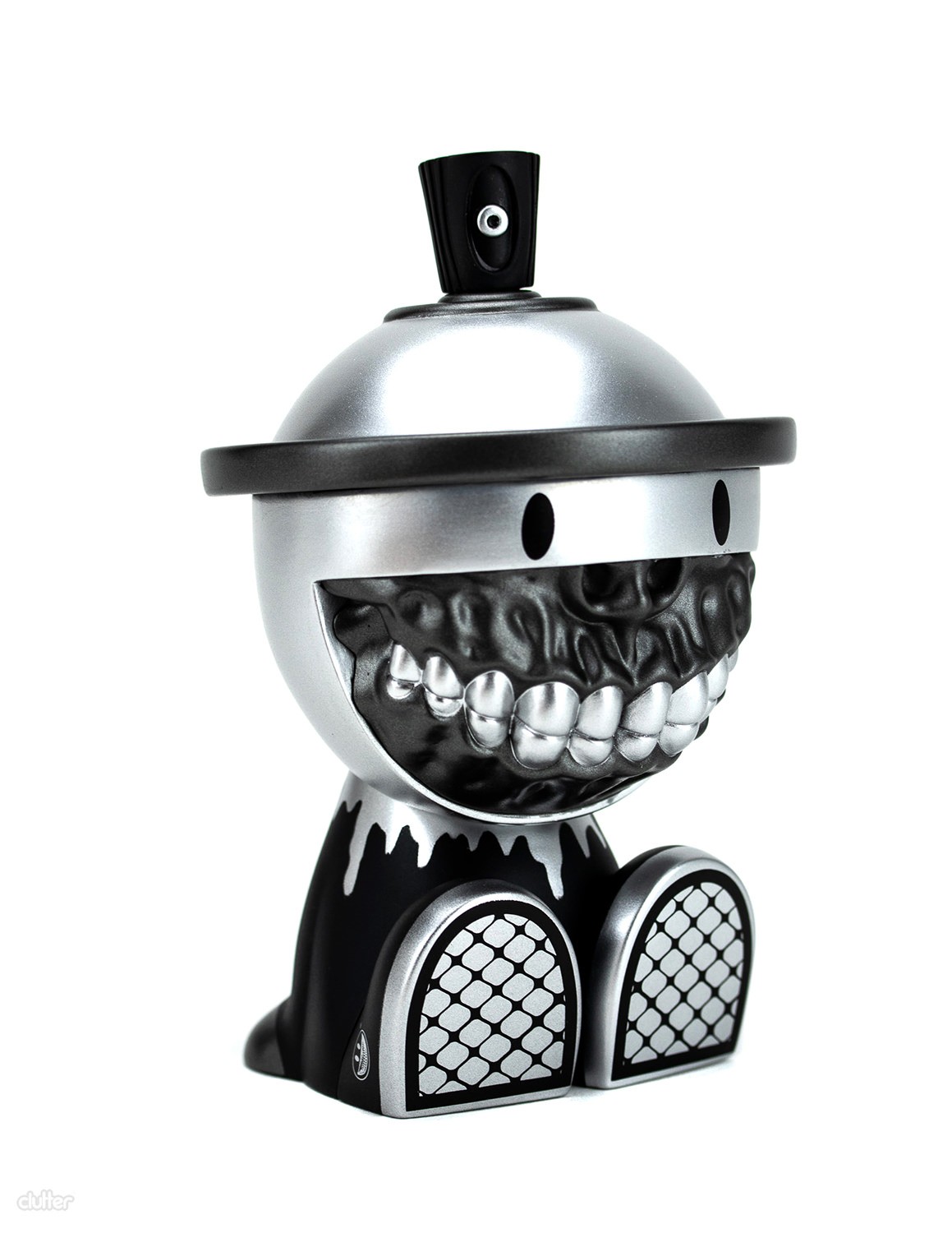 Clutter Studios Grinbot Metallic Collectible Figure  (Prototype Shown) View 7
