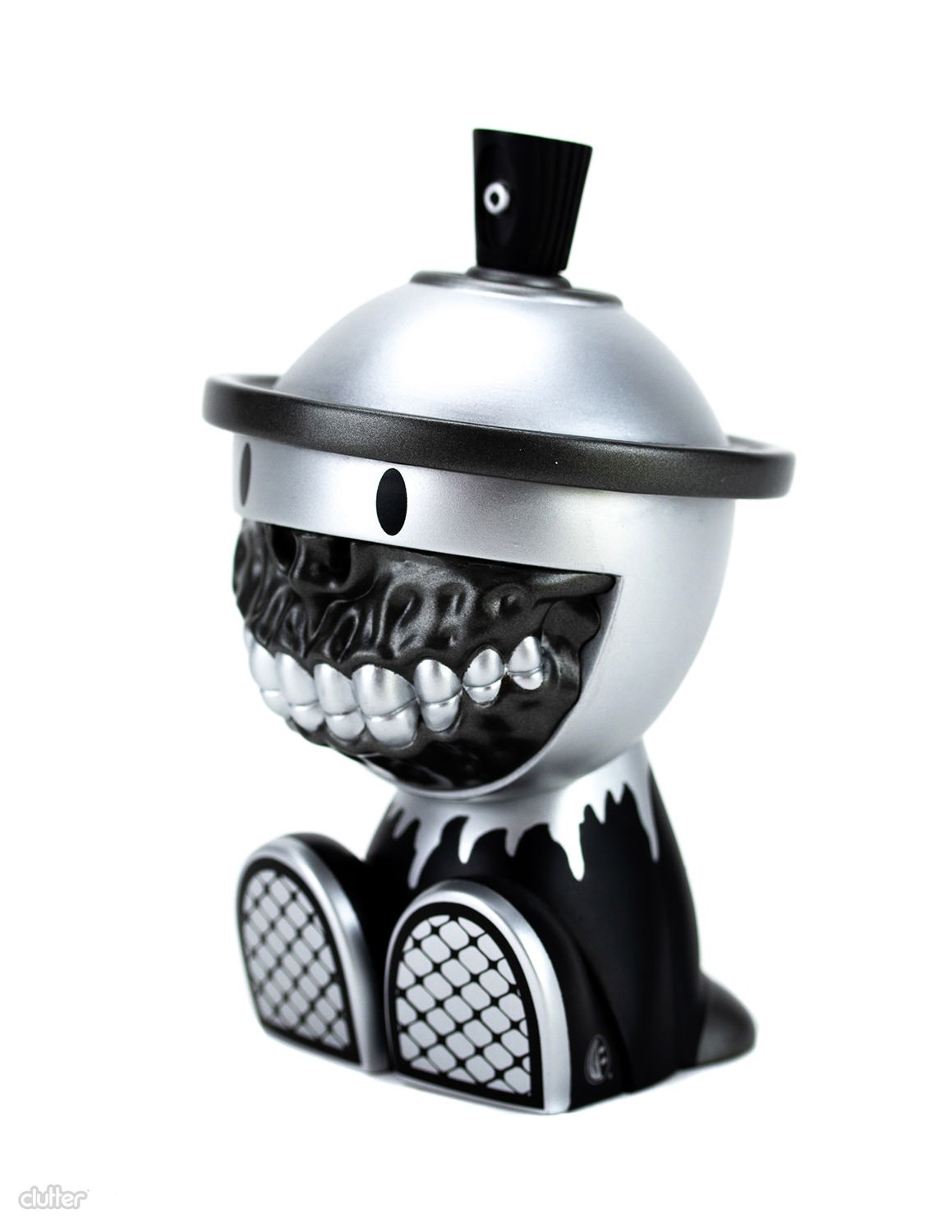 Clutter Studios Grinbot Metallic Collectible Figure  (Prototype Shown) View 11