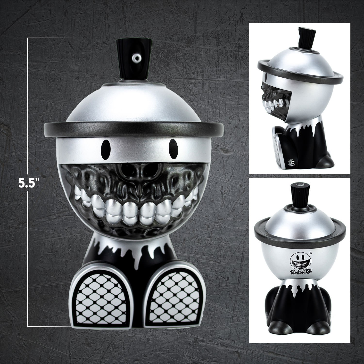 Clutter Studios Grinbot Metallic Collectible Figure  (Prototype Shown) View 2