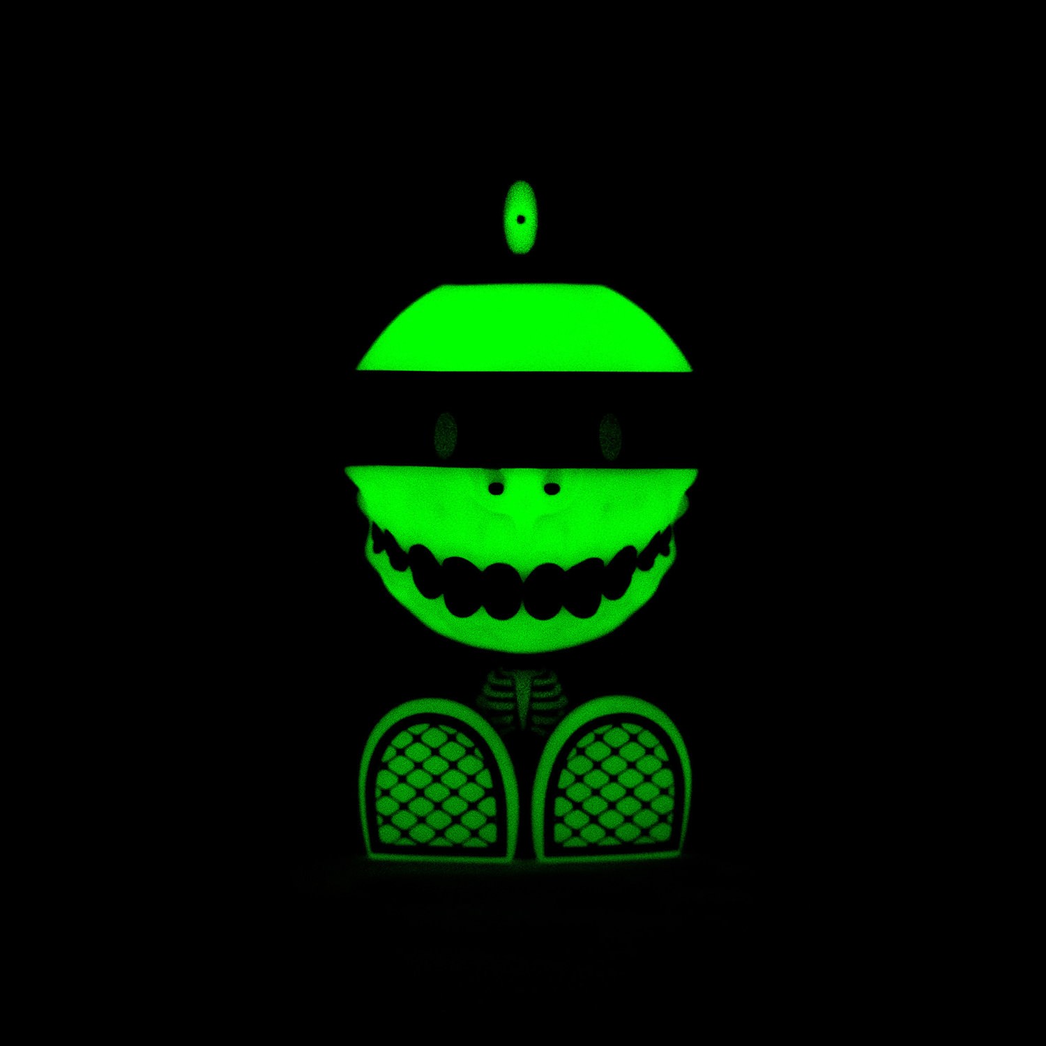 Clutter Studios Grinbot GID Collectible Figure  (Prototype Shown) View 1