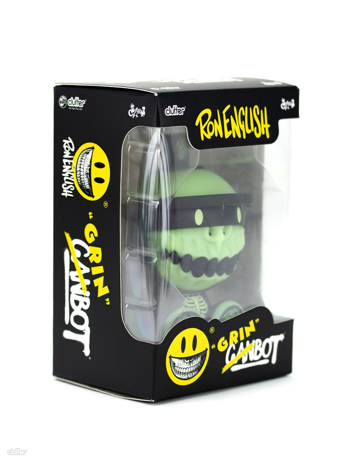 Clutter Studios Grinbot GID Collectible Figure  (Prototype Shown) View 7