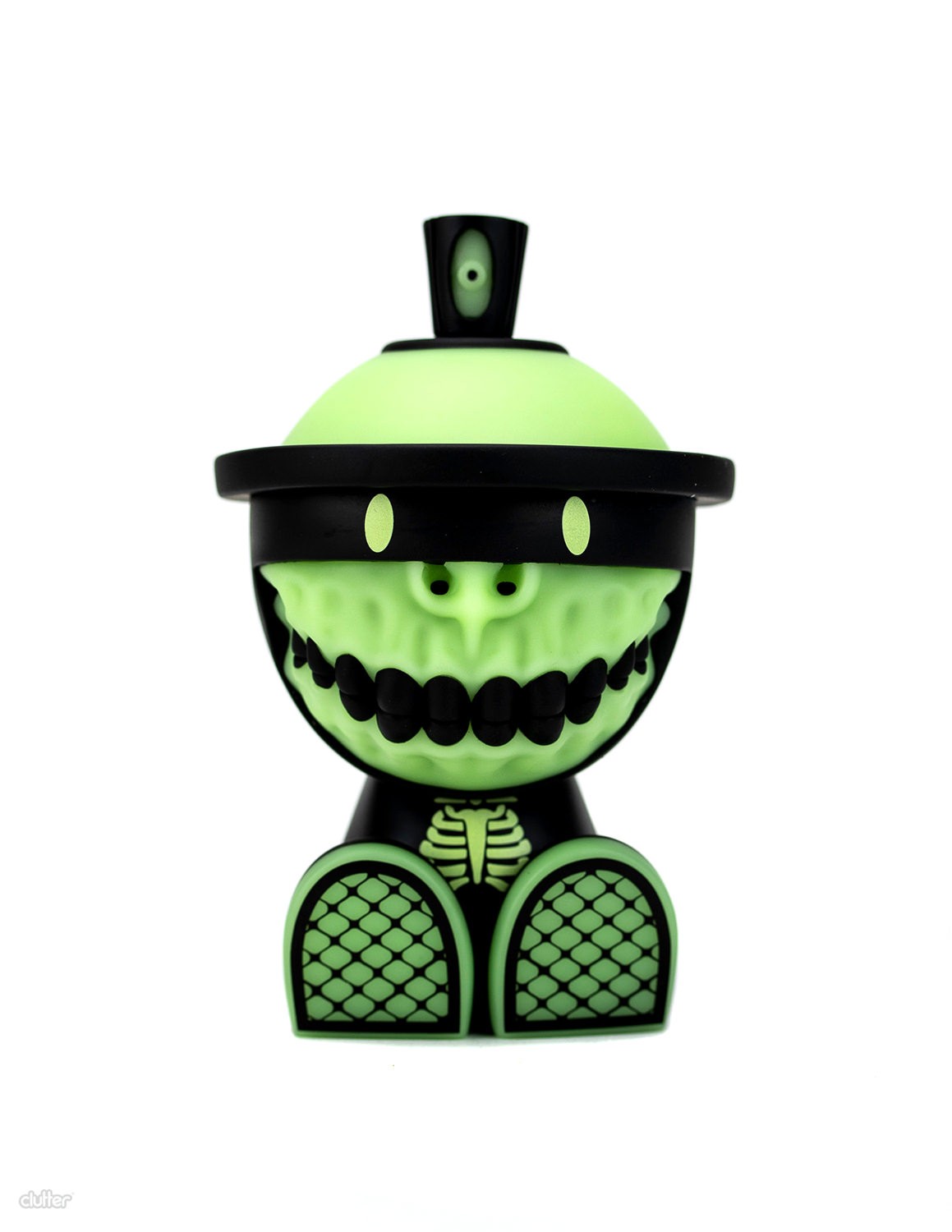 Clutter Studios Grinbot GID Collectible Figure  (Prototype Shown) View 9