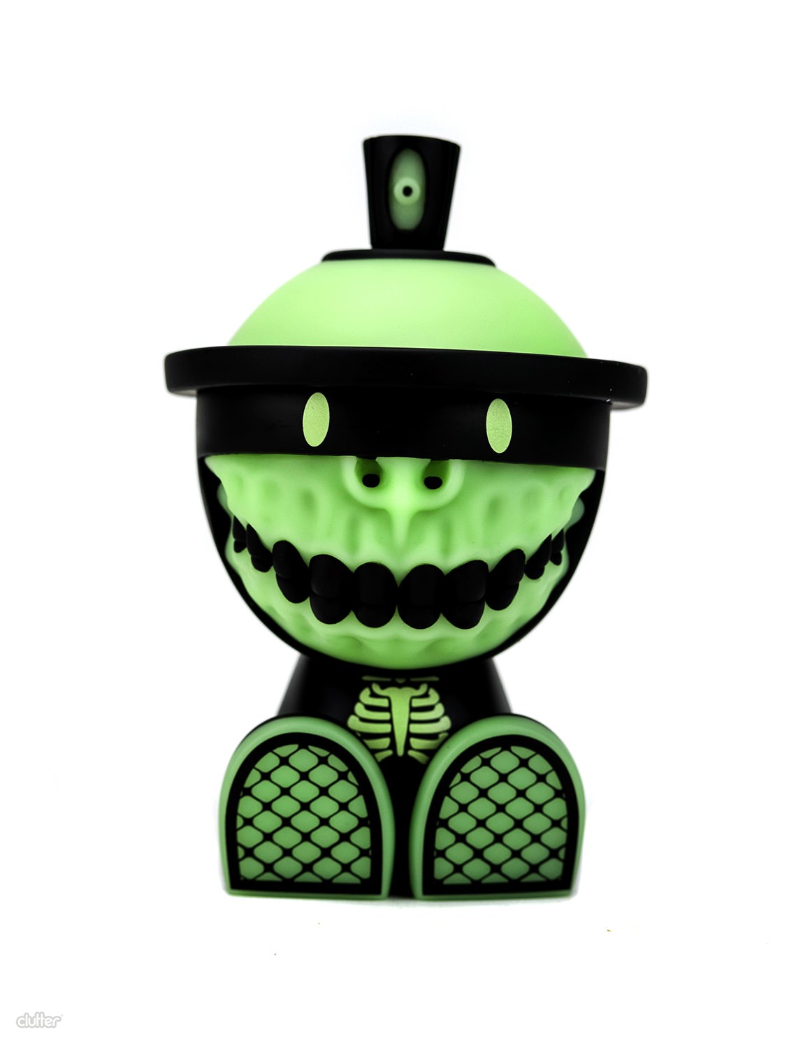 Clutter Studios Grinbot GID Collectible Figure  (Prototype Shown) View 10