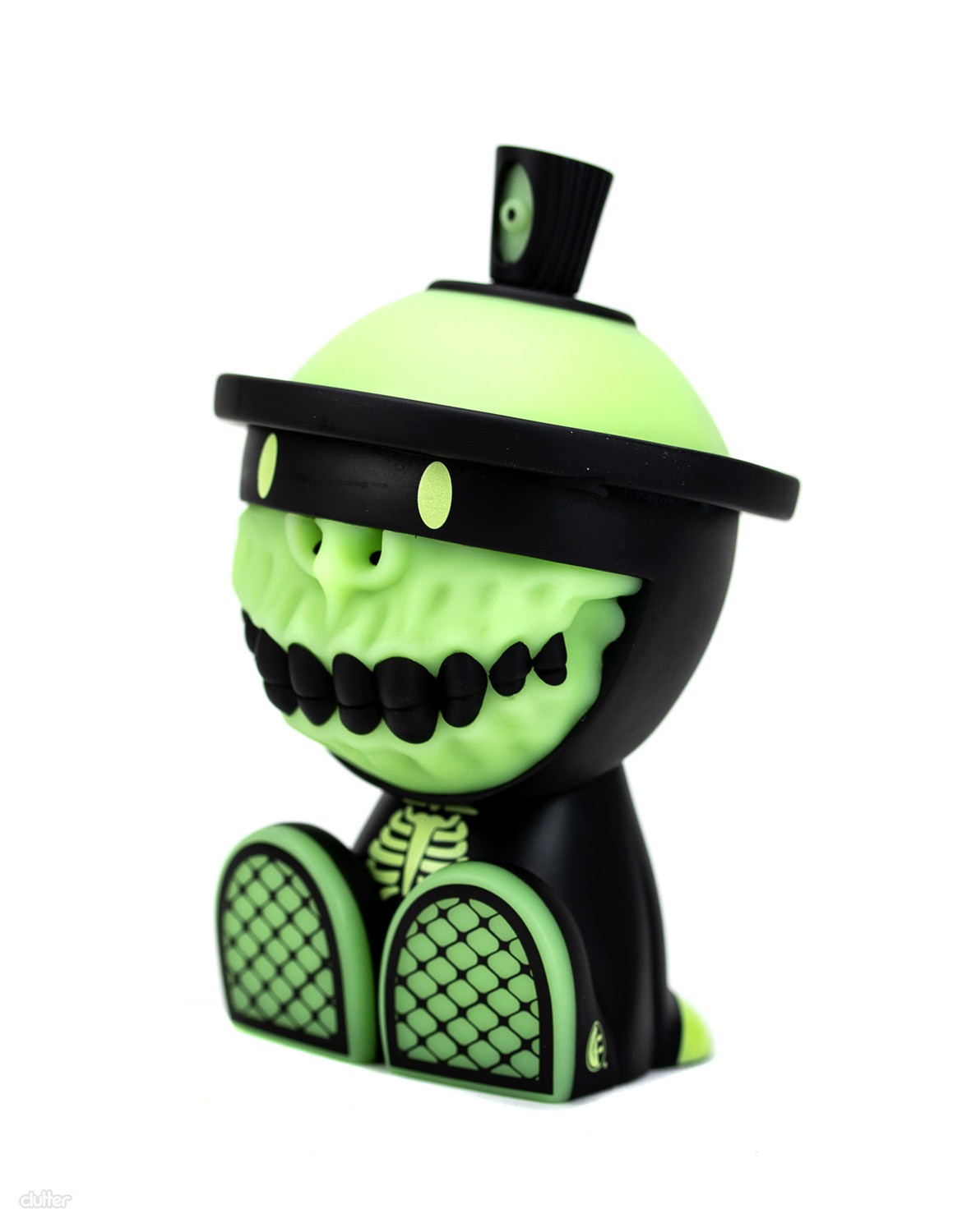 Clutter Studios Grinbot GID Collectible Figure  (Prototype Shown) View 11
