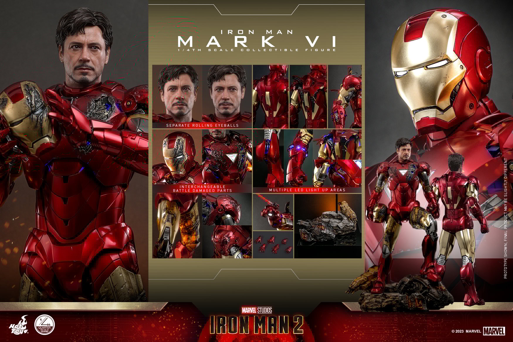 Iron Man Mark VI Quarter Scale Collectible Figure by Hot