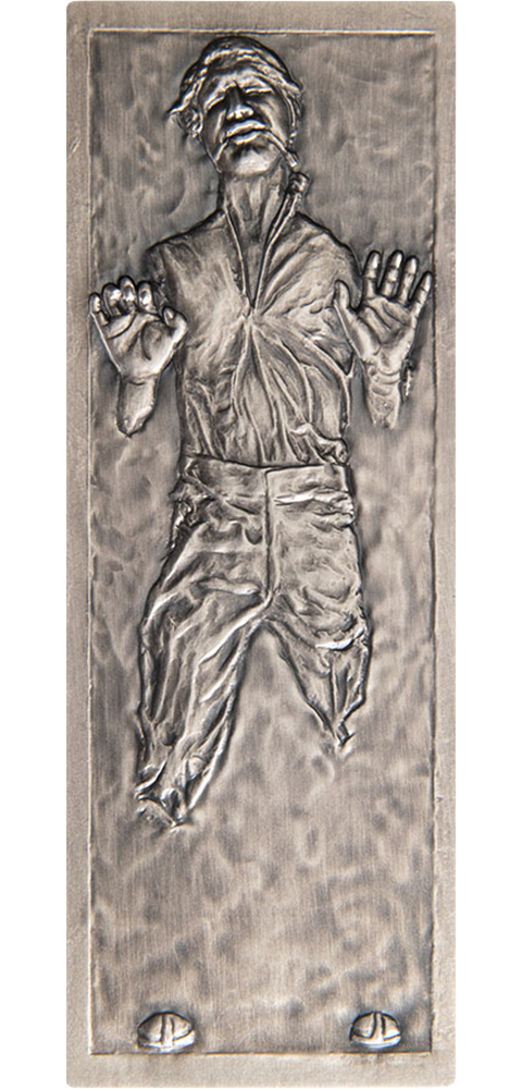 Han Solo in Carbonite 10oz Silver Coin View 6