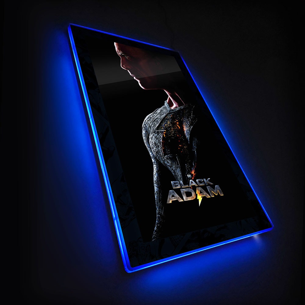 Black Adam (2022) - LED Dwayne Johnson Portrait Mini-Poster #2- Prototype Shown
