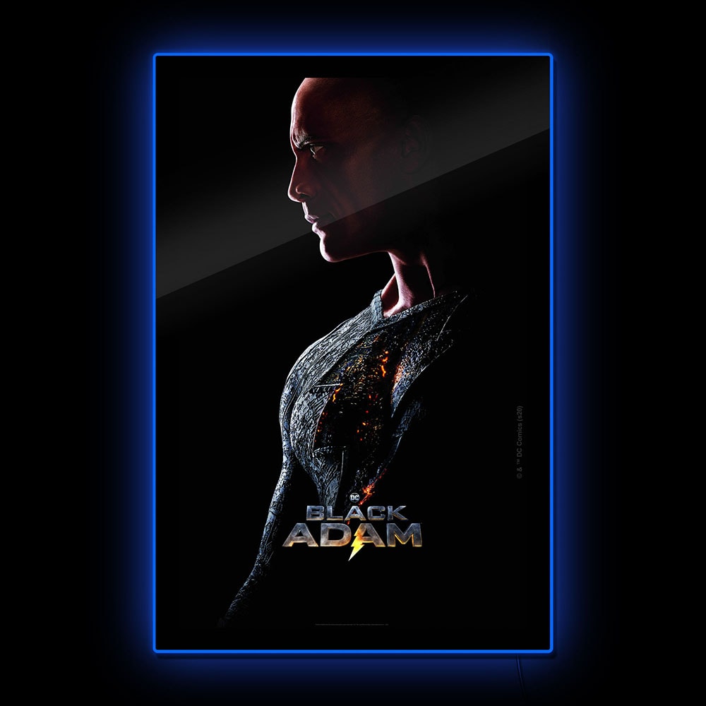 Black Adam (2022) - LED Dwayne Johnson Portrait Poster #2 (Large)- Prototype Shown
