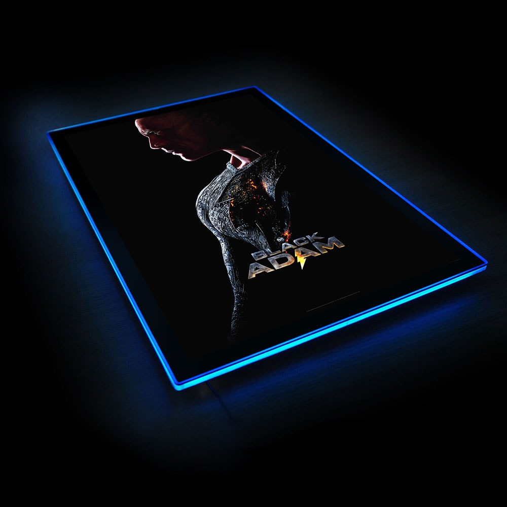 Black Adam (2022) - LED Dwayne Johnson Portrait Poster #2 (Large)- Prototype Shown